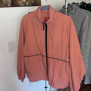 Vintage zip up pink/coral color fits medium/large